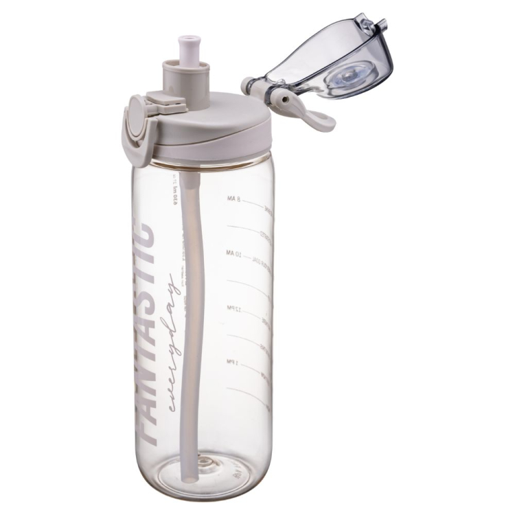 Butelka sportowa TRITAN DOUBLE 630ml krem